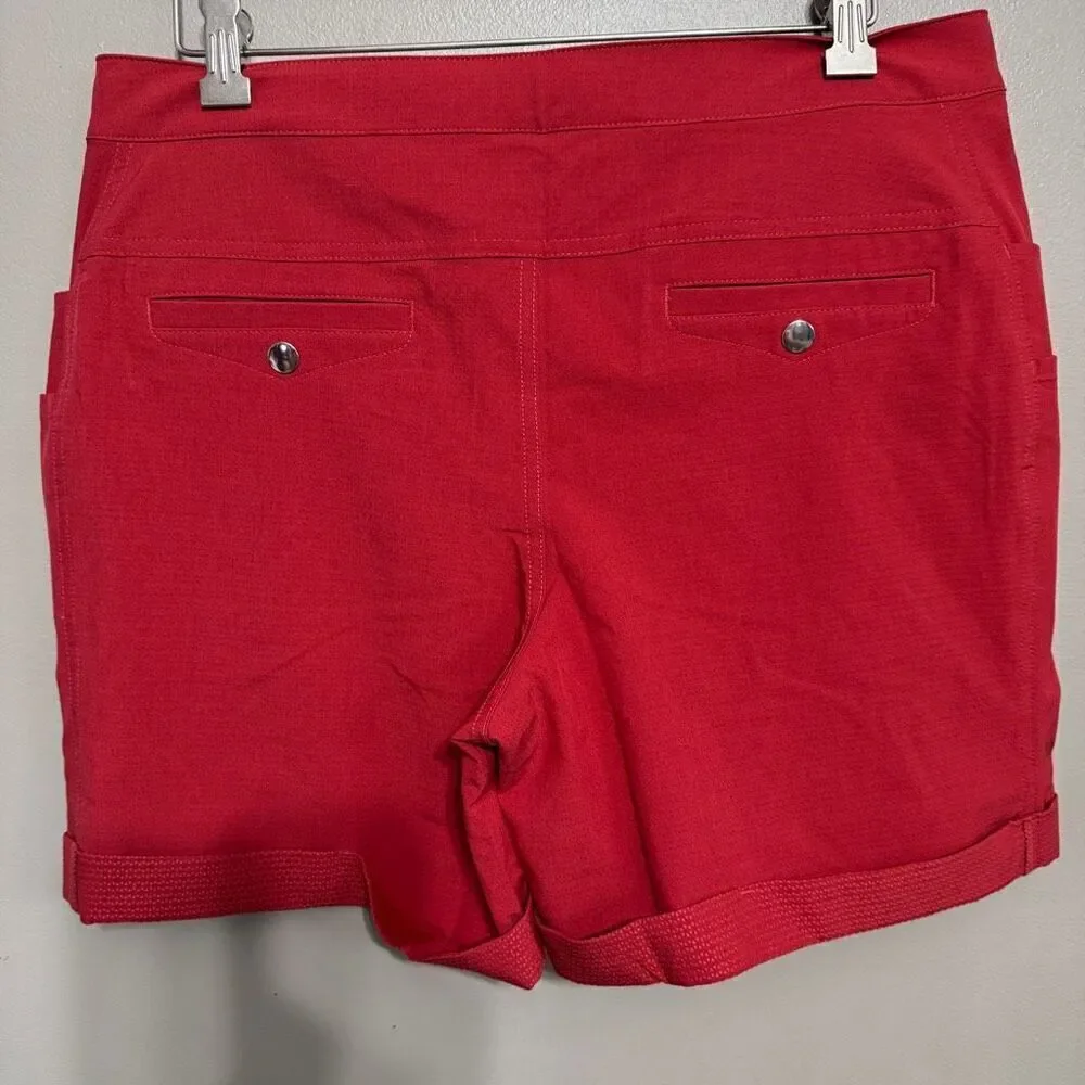 Zyia Active Shorts Womens XL Red Not Just A Trail Short Long Ladies